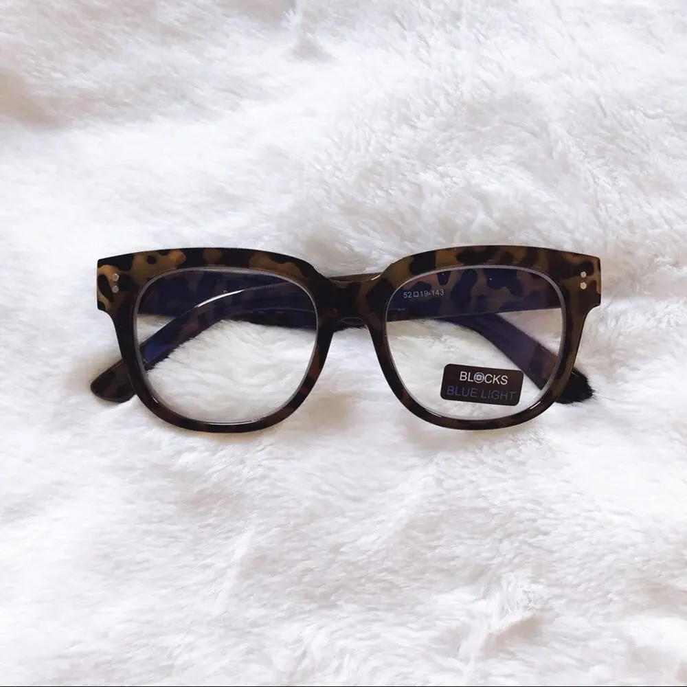 Juliette Brown Pattern Computer Blue Light Glasses